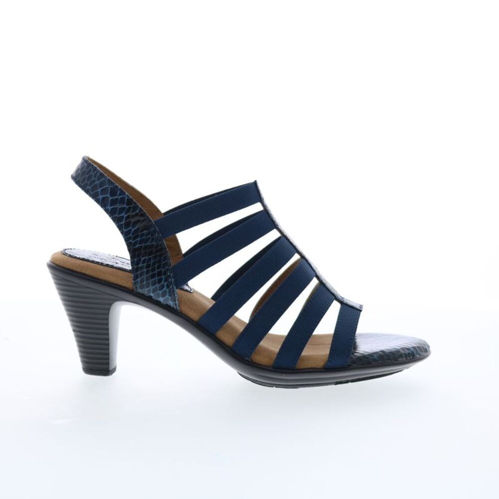 Softspots Navy Strappy Slingback Heels new in box